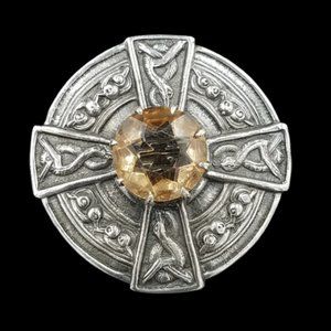 Vintage Robert Allison Sterling Celtic Cloak Brooch